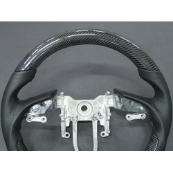 Black Carbon Fiber Cut Steering Wheel