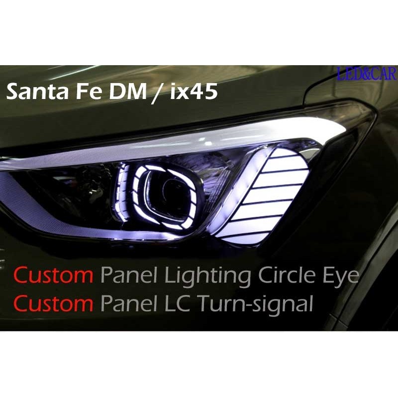 Led Ring Angel Eyes + LC LED Turn Signal Modules Santa Fe DM