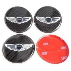 Loden 3D Carbon Wing Wheel Cap Emblems