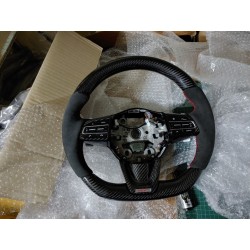 3.3 GT Carbon Fiber/Alcantara D-Cut Steering Wheel
