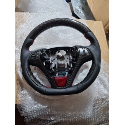 CF Cut Steering Wheel with Red Insert